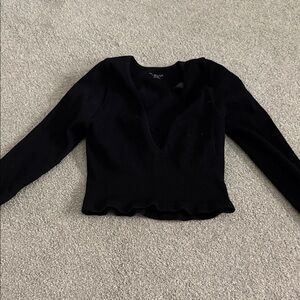 Urban outfitters Black V-Neck Women's crop Top